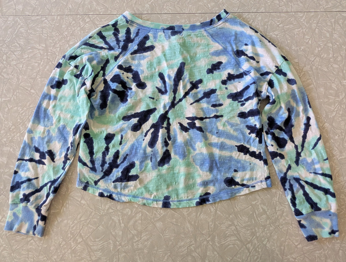#61 Justice Girls S 7/8 Crop Tie Dye Shirt