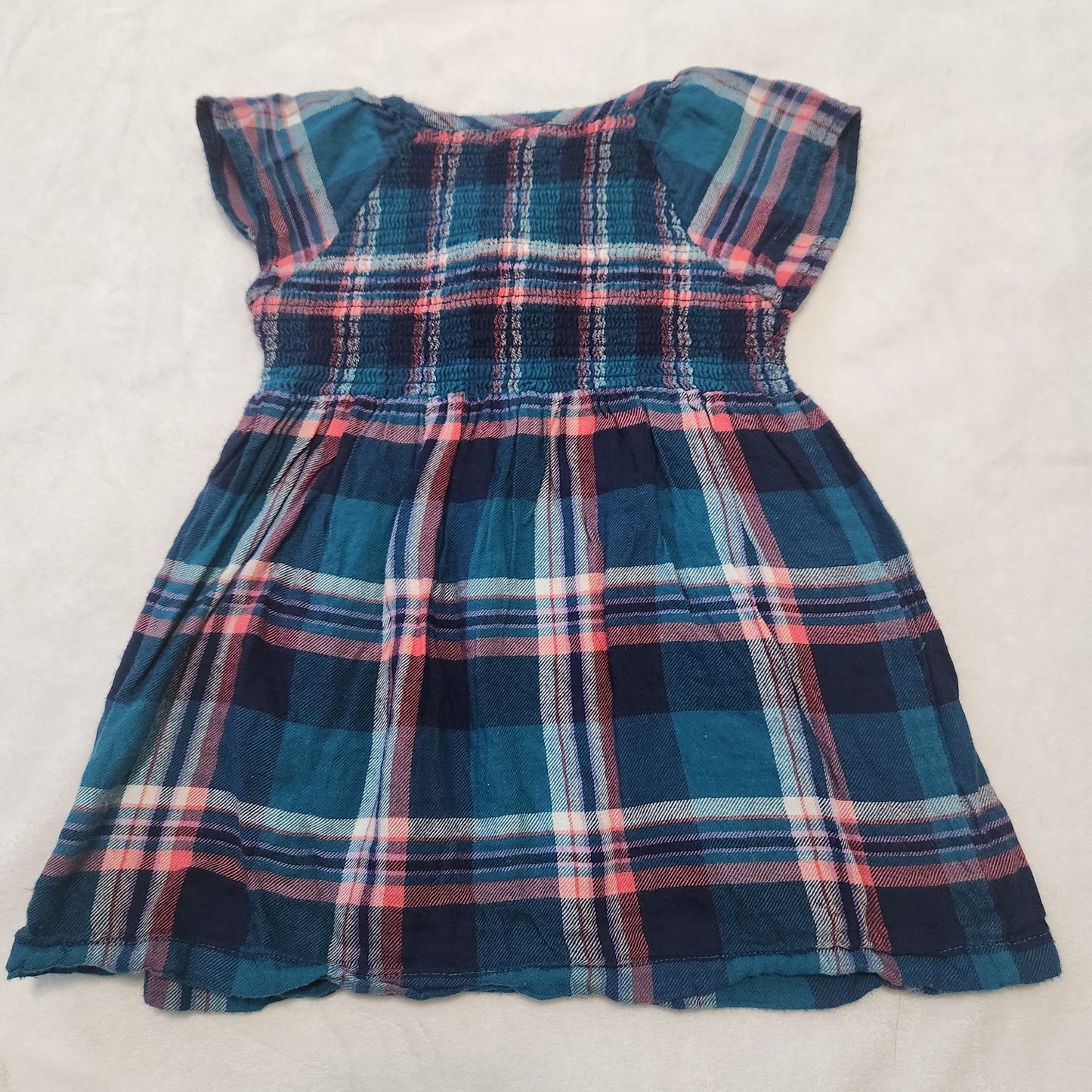 Peek 12-18 Mths Flannel Checkered Pocket Dress