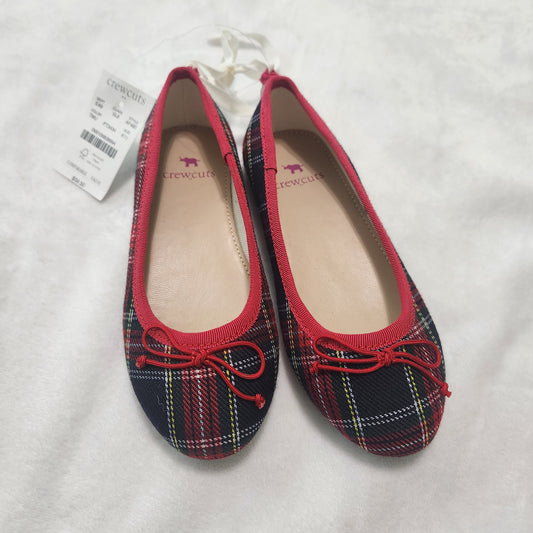 NWT Crewcuts Girls' 11 Tartan Plaid Ballet Flats