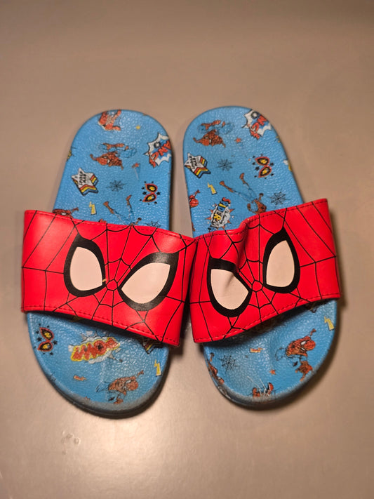 #131 Spider-Man slide sandals boys sz 9/10