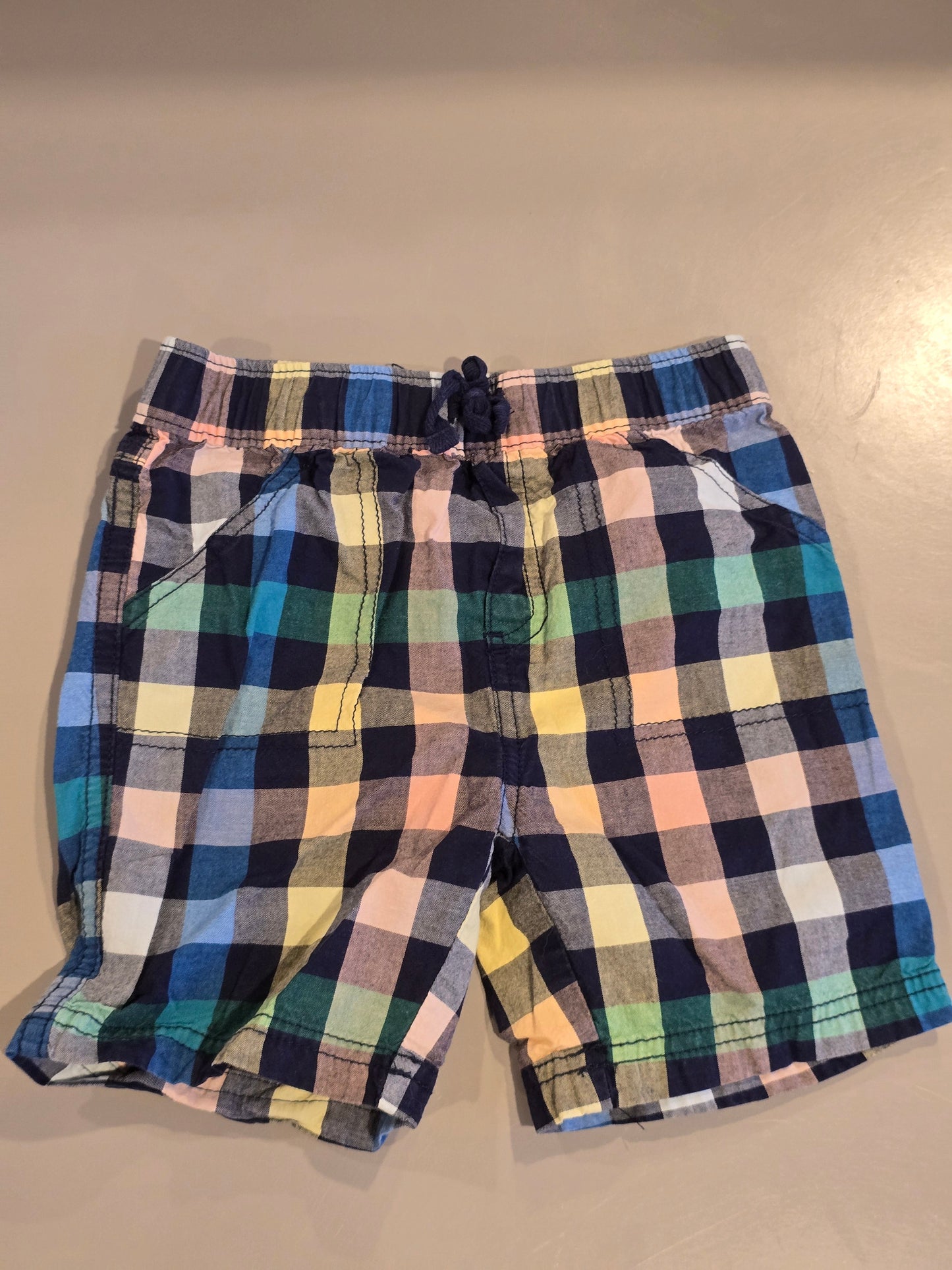 #131 First Impressions gingham shorts boys sz 3T