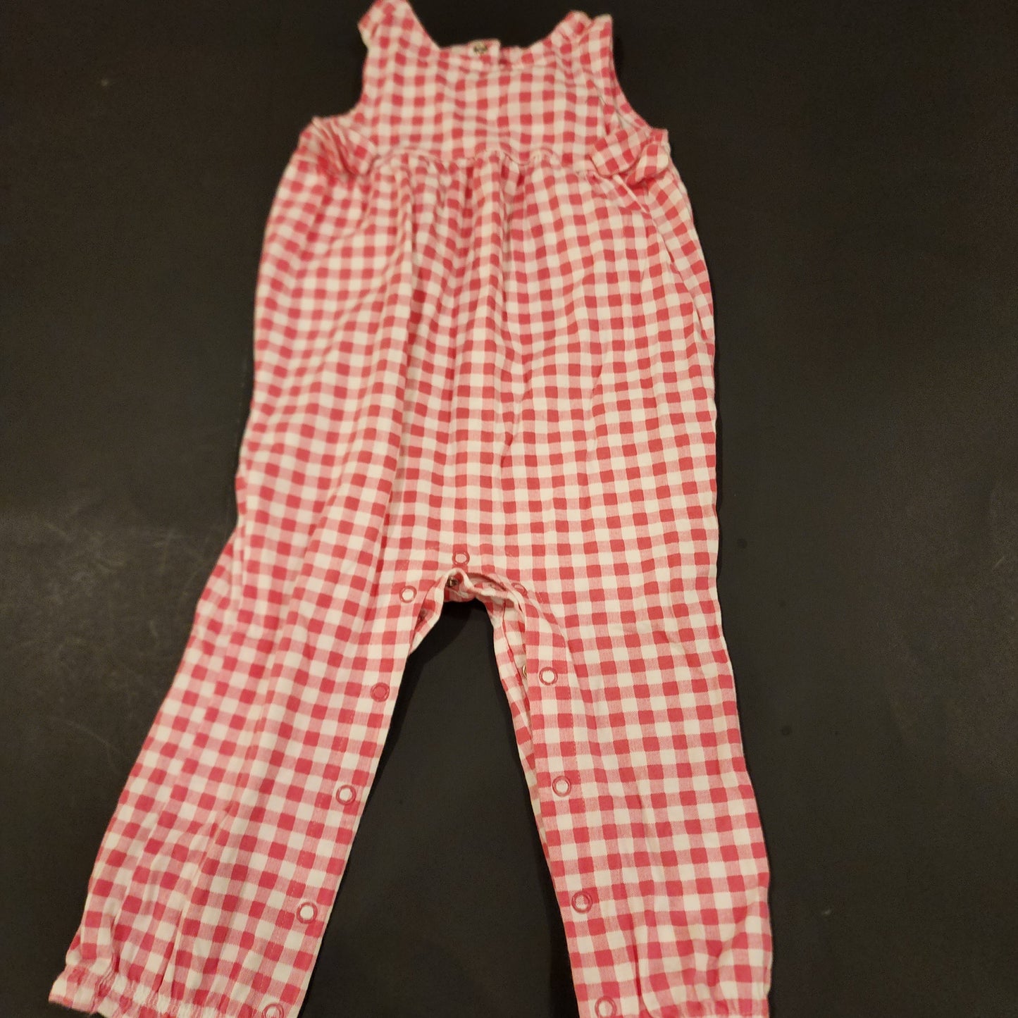 Girls 18 mos Carters pink check romper