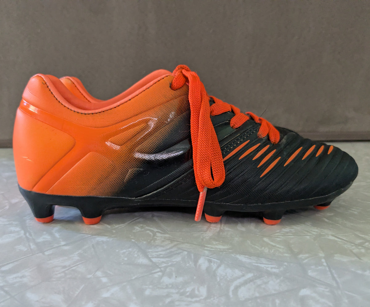 #61 Youth Size 1 Orange/Black Soccer Cleats