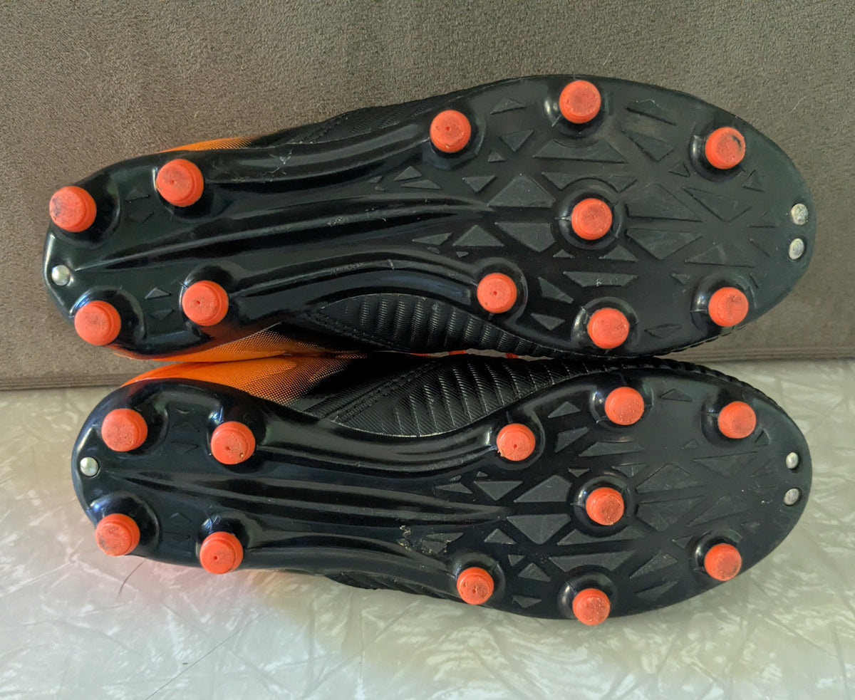 #61 Youth Size 1 Orange/Black Soccer Cleats