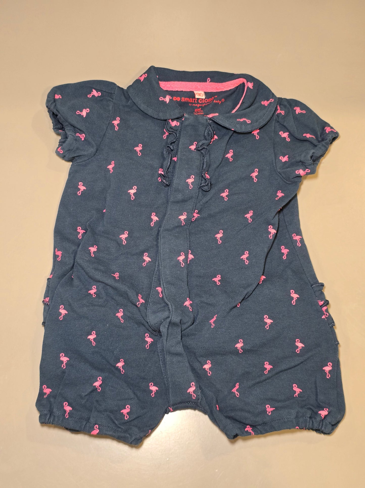 #131 Magnificent Baby Smart Close Romper girls size 6M