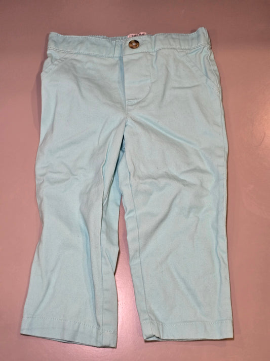 #131 Carter's light teal dress chino pants boys size 18M