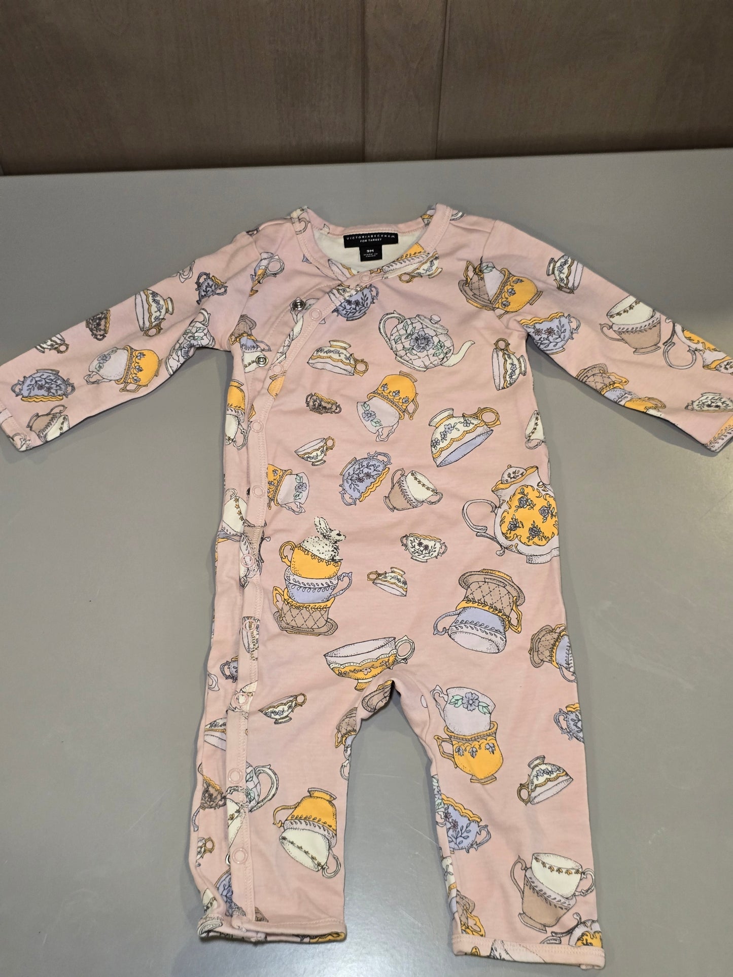#131 Victoria Beckham for Target Teacup girls romper size 9M