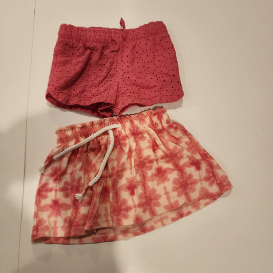 Girls 2T Cat & Jack shorts and skort bundle