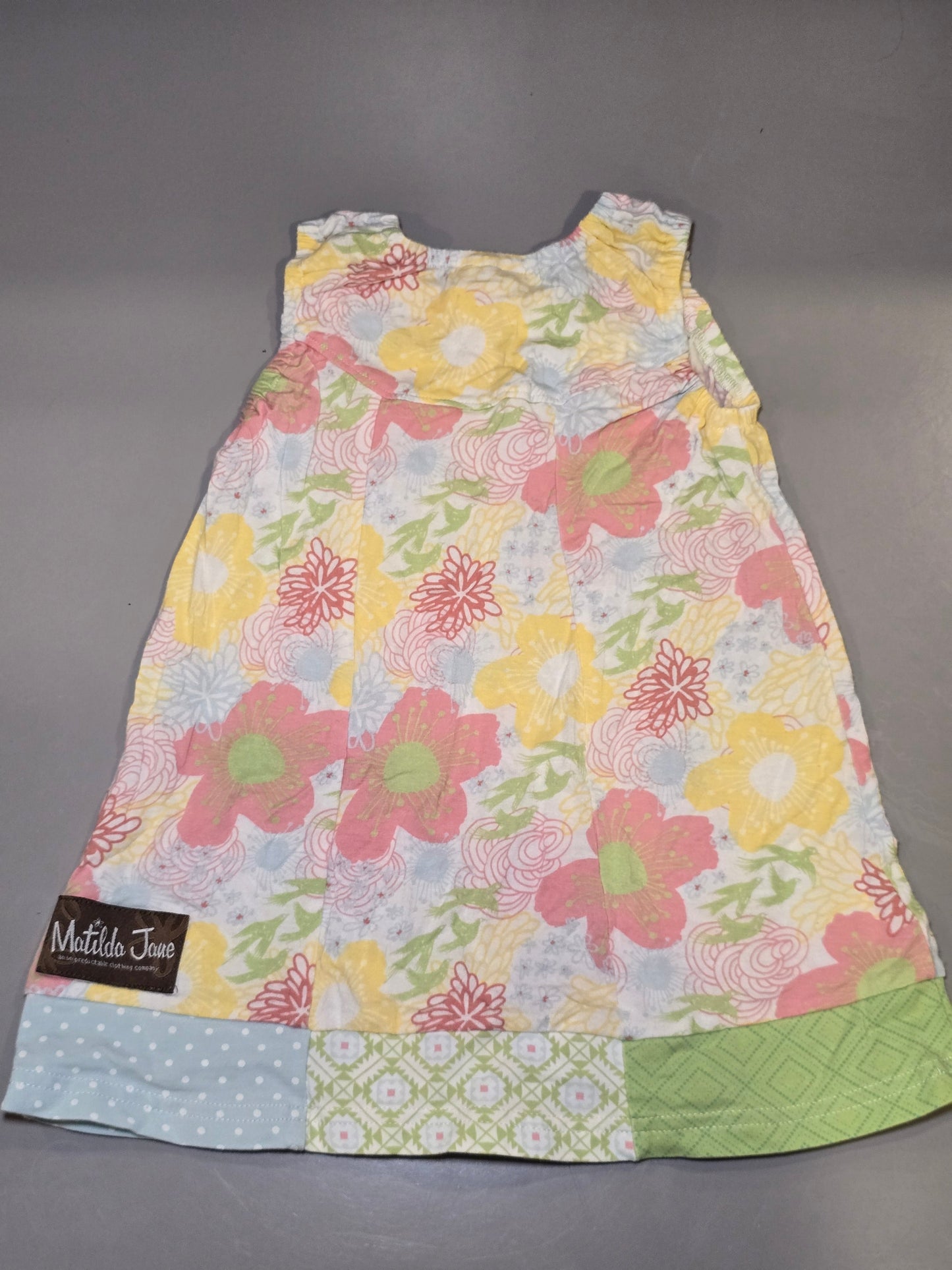 #131 Matilda Jane floral sleeveless dress girls size 18-24M