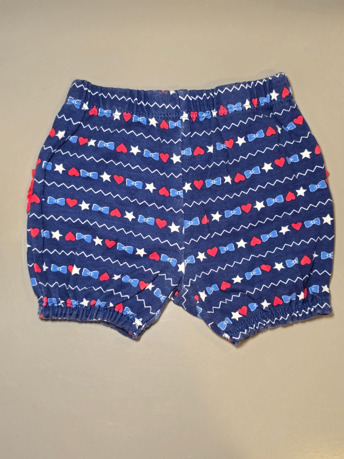 #131 Fourth of July shorts girls sz 6-9M