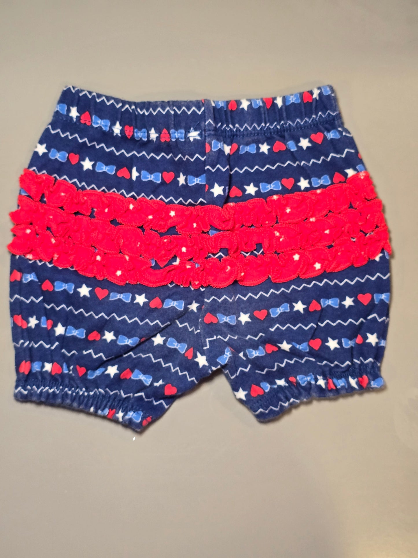 #131 Fourth of July shorts girls sz 6-9M