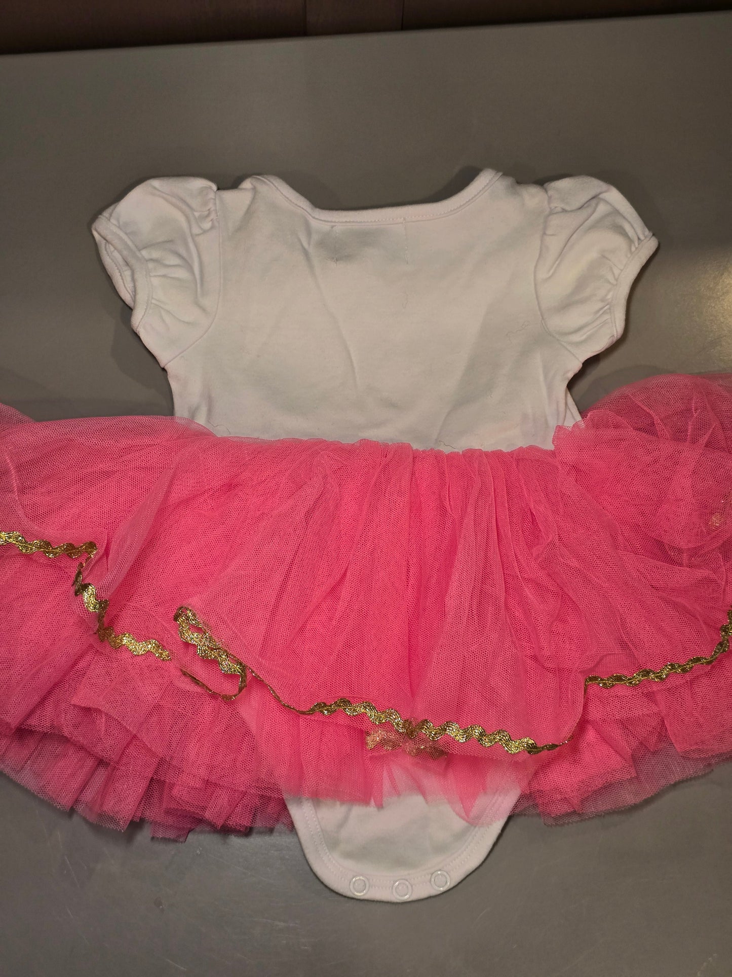 #131 Mud pie 1 year old tutu onesie girls sz 9-12M