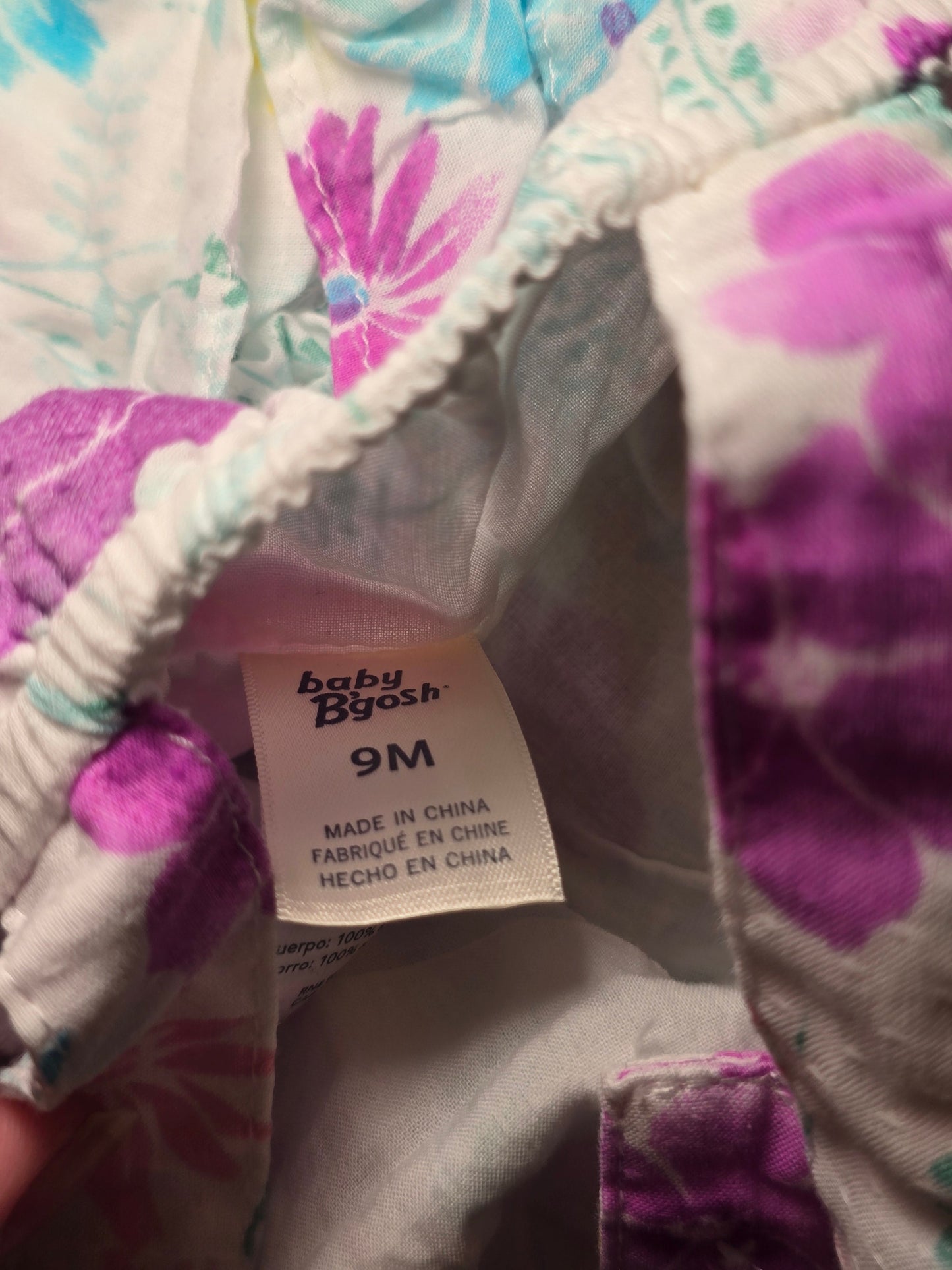 #131 Oshkosh floral Romper and shirt set girls sz 9M
