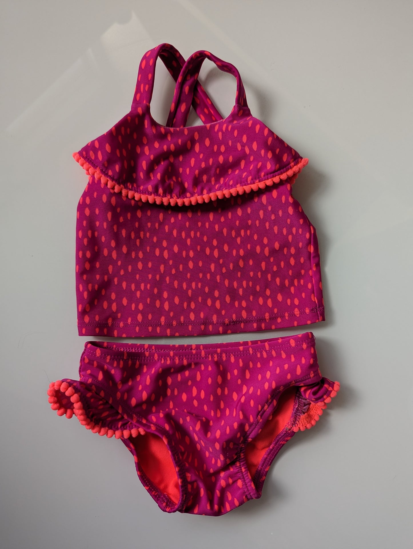Girls 6m Swimsuit Cat&Jack Pink and Orange Dots