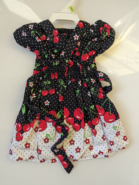 Girls 3m Cherry Dress - Boutique Brand, black and red, NWOT