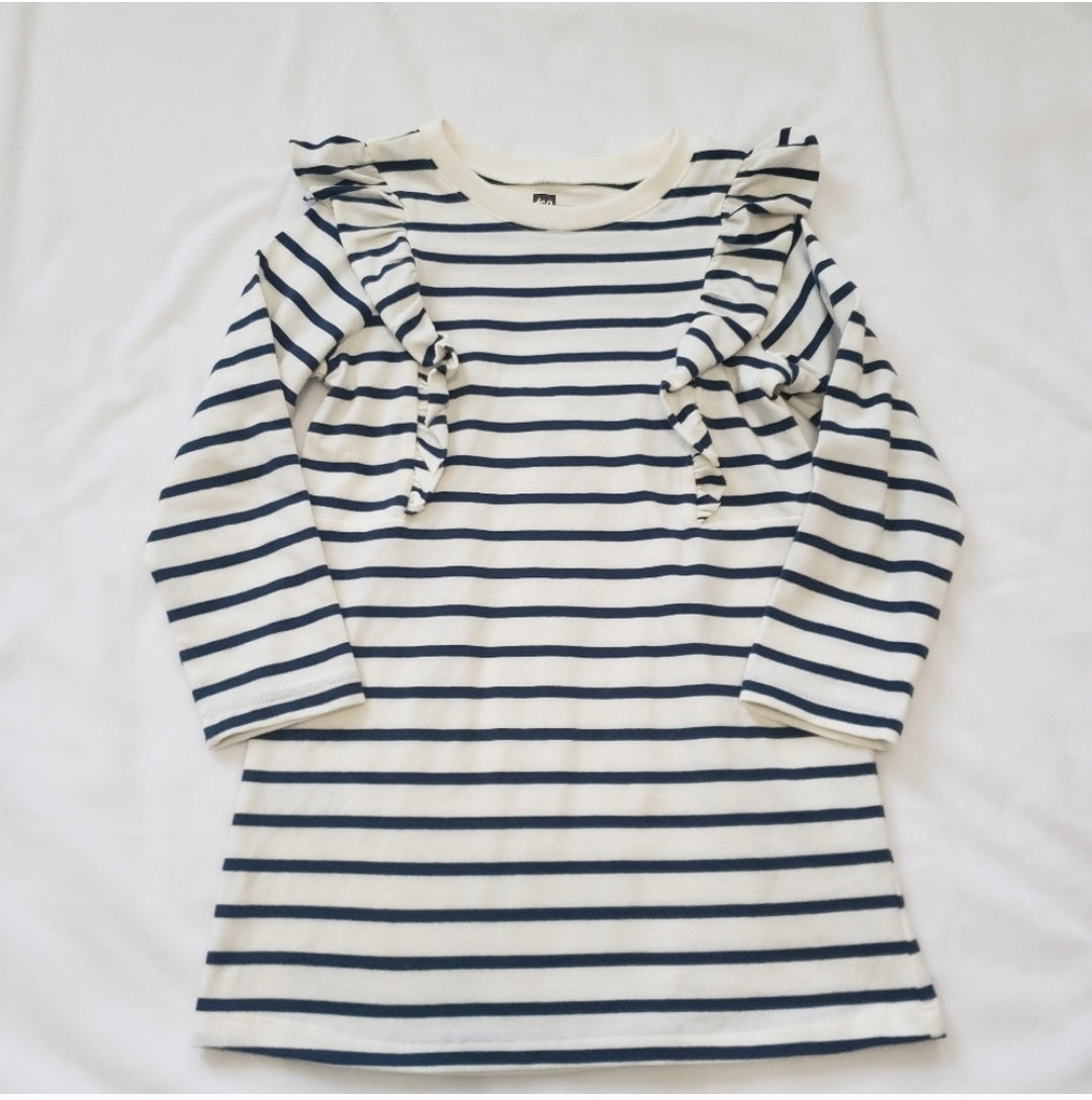 #49 Tea Collection 3T Striped Ruffle Dress