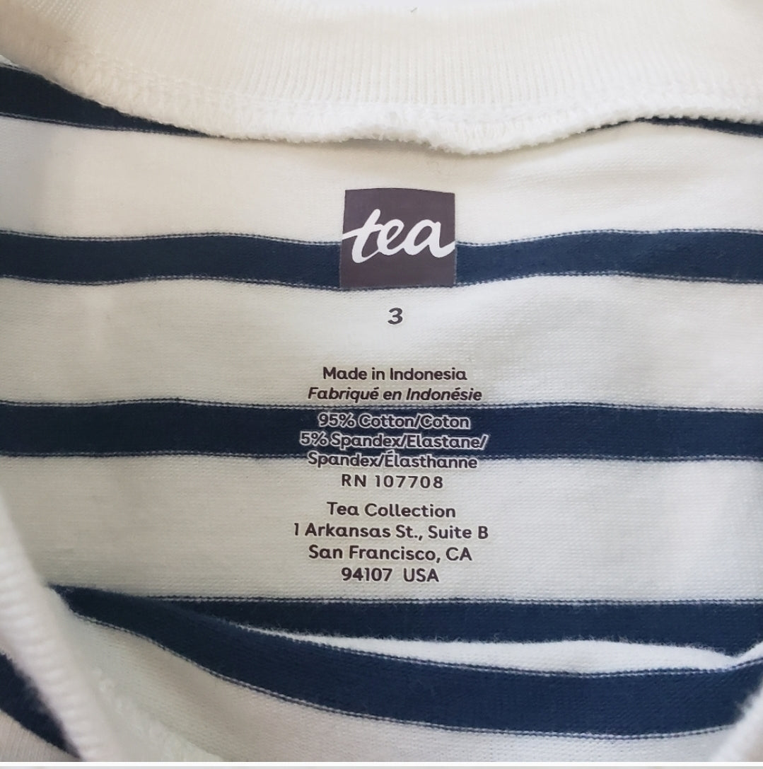 #49 Tea Collection 3T Striped Ruffle Dress