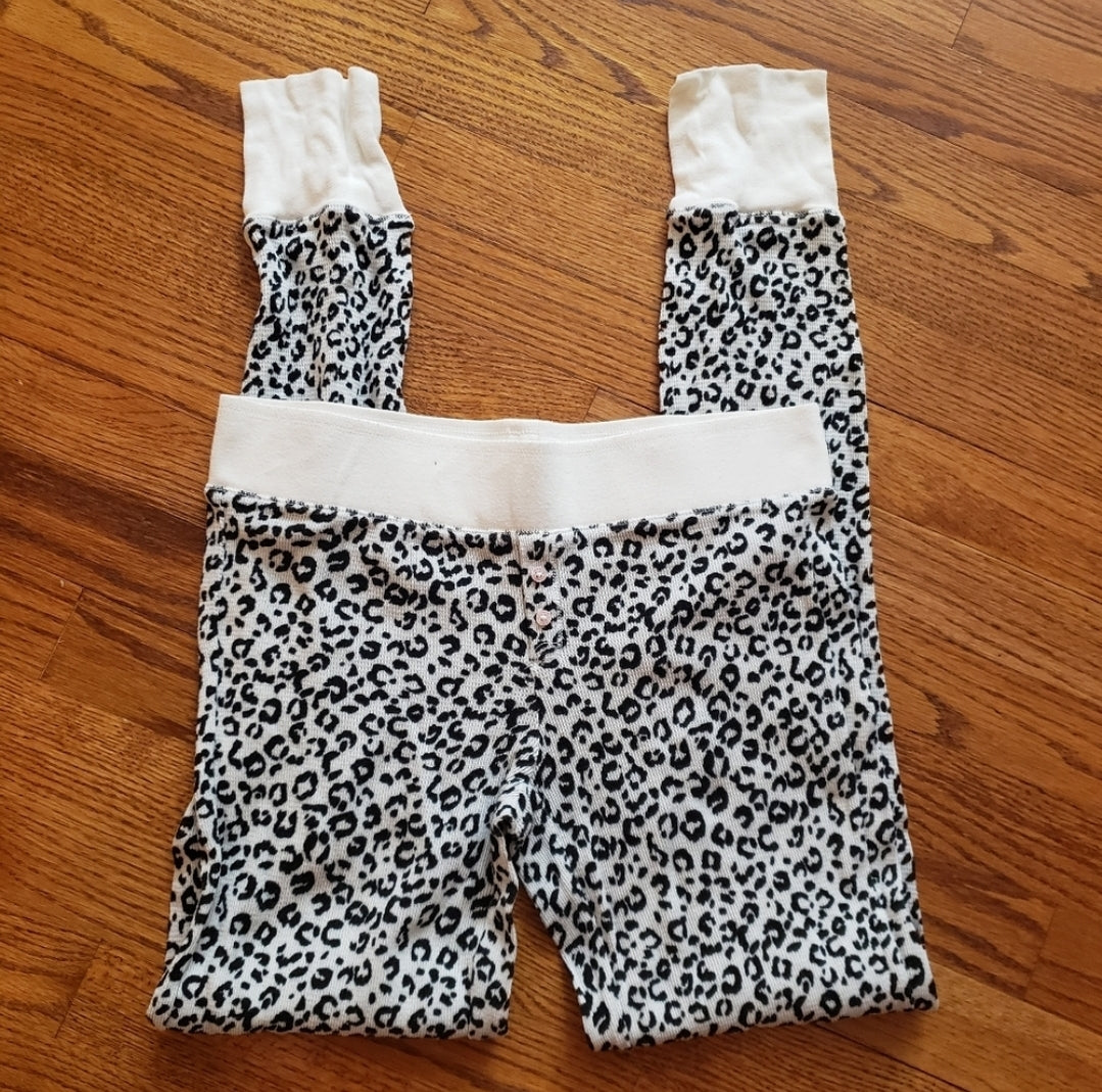 Victoria's Secret Small Animal Print Long John Pajamas