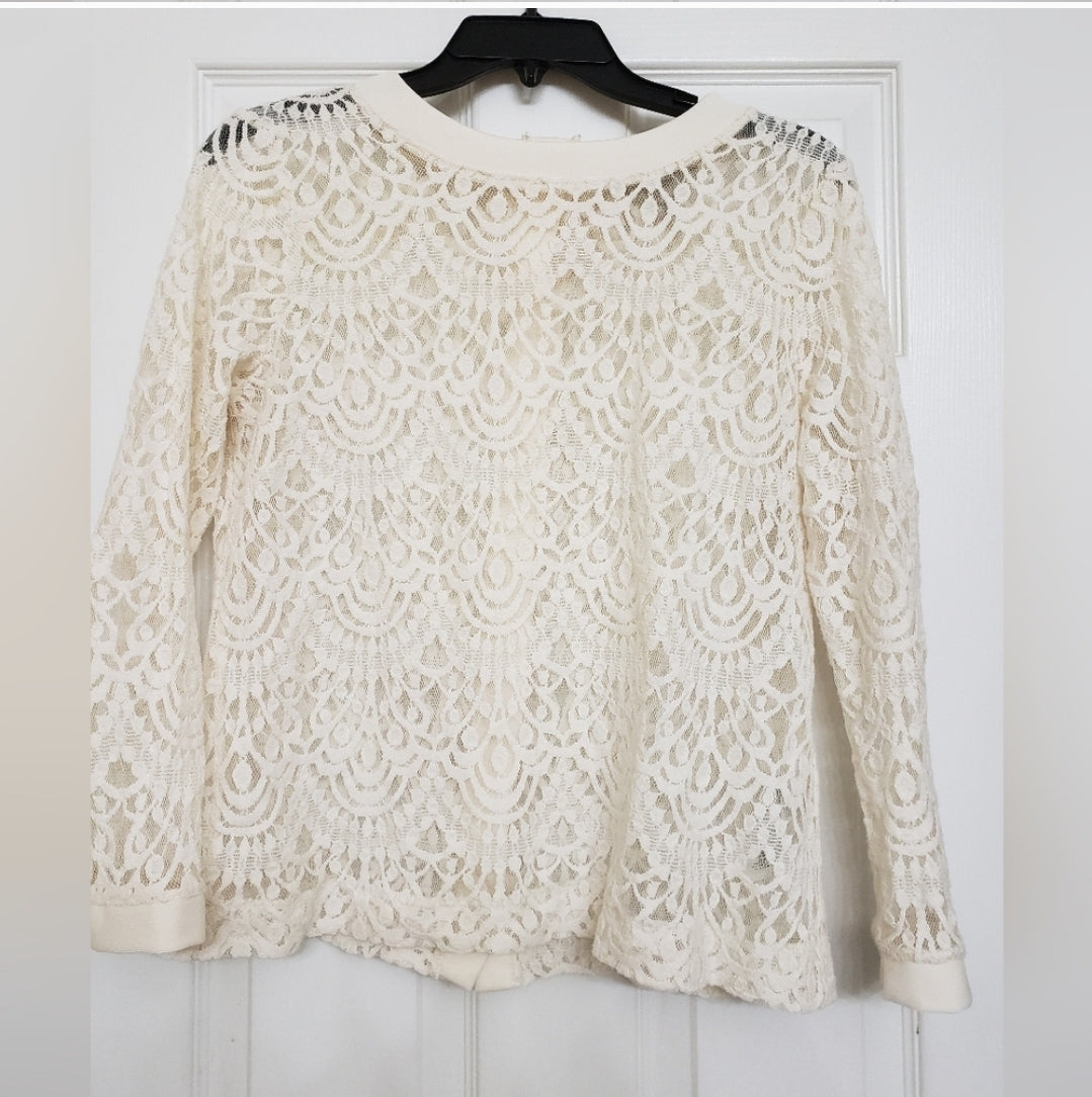 #49 Banana Republic Small Long Sleeve Lace Button Down Sweater