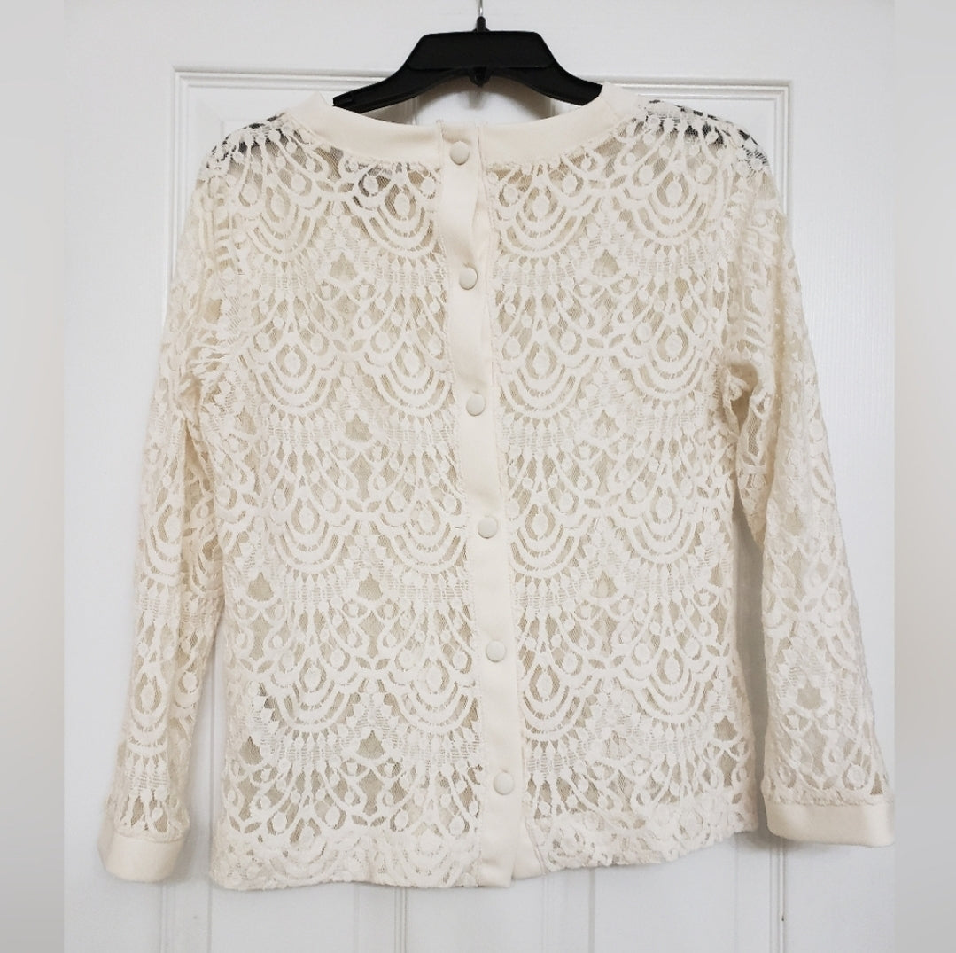 #49 Banana Republic Small Long Sleeve Lace Button Down Sweater