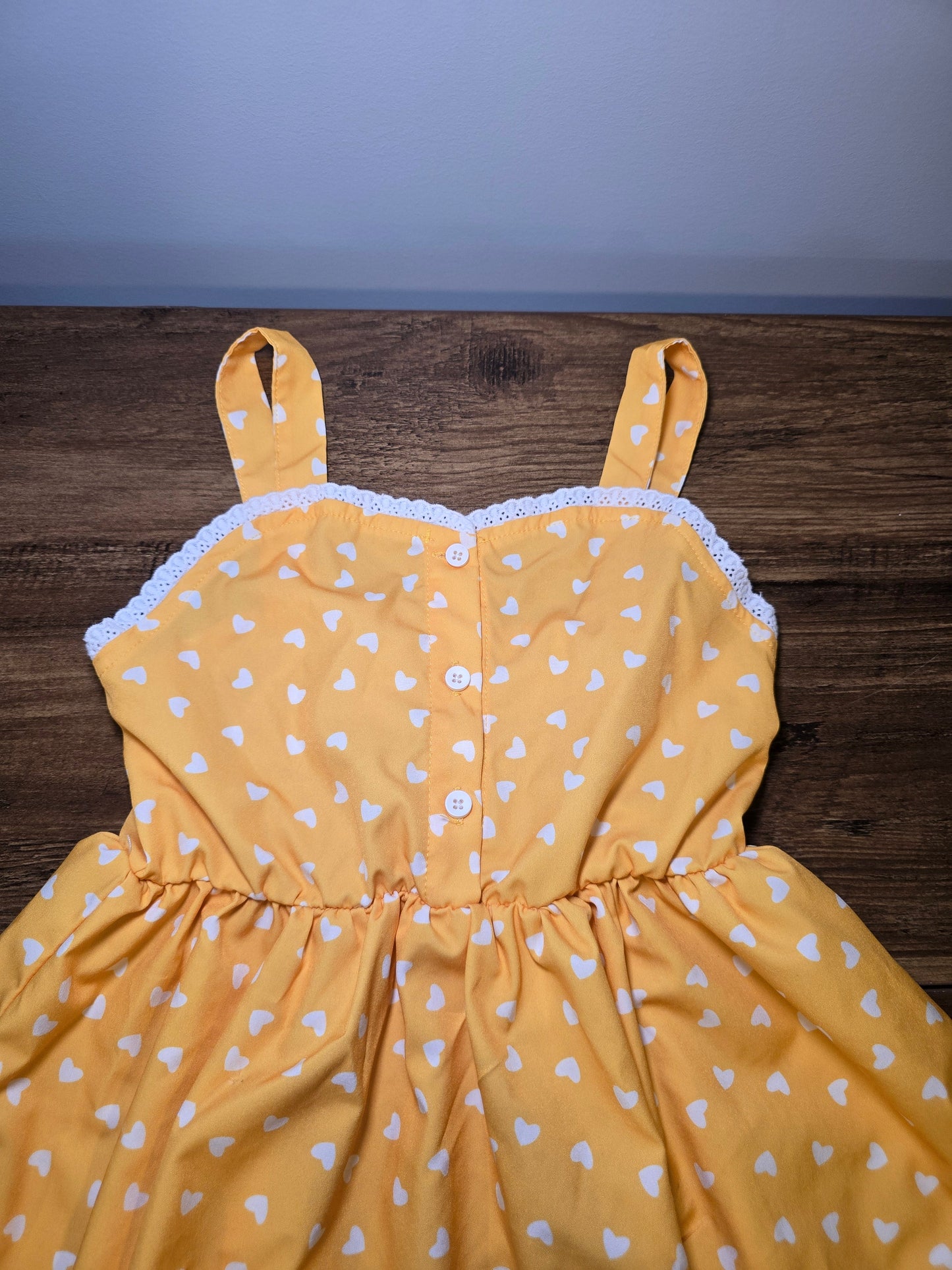 #131 REDUCED Yellow sweetheart dress sz 5 / 6