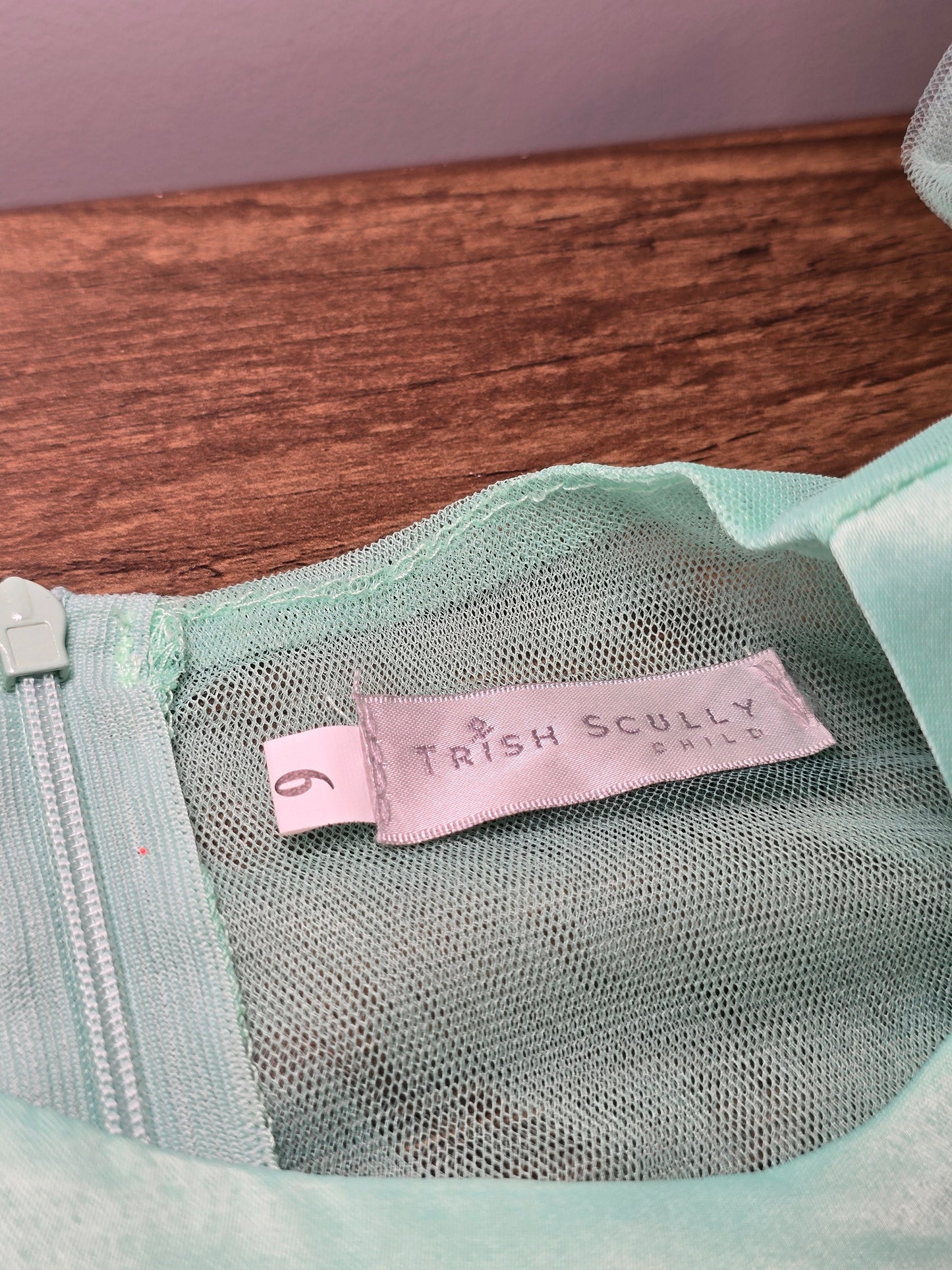 #131 REDUCED Trish Scully Milly Dress light teal sz 6