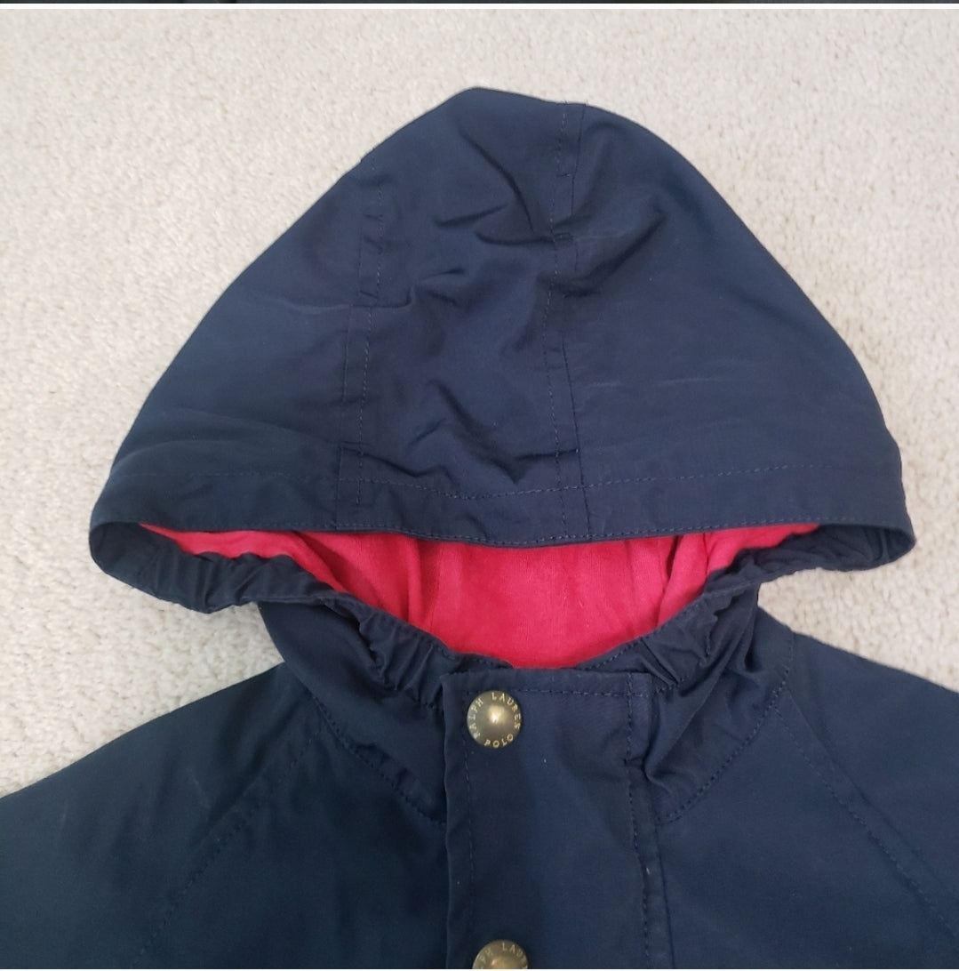 REDUCED!! Ralph Lauren Polo Size 7 Navy Treeline Anorak Jacket