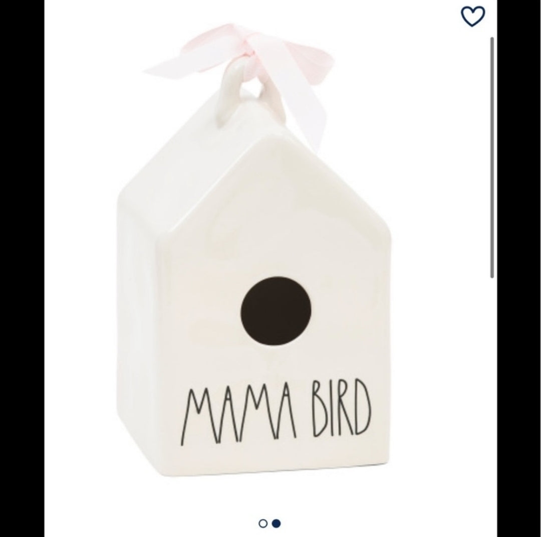 #49 NWT Rae Dunn RD Mama Bird Birdhouse