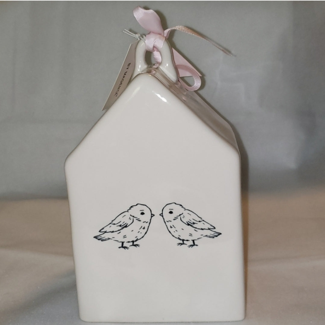 #49 NWT Rae Dunn RD Mama Bird Birdhouse