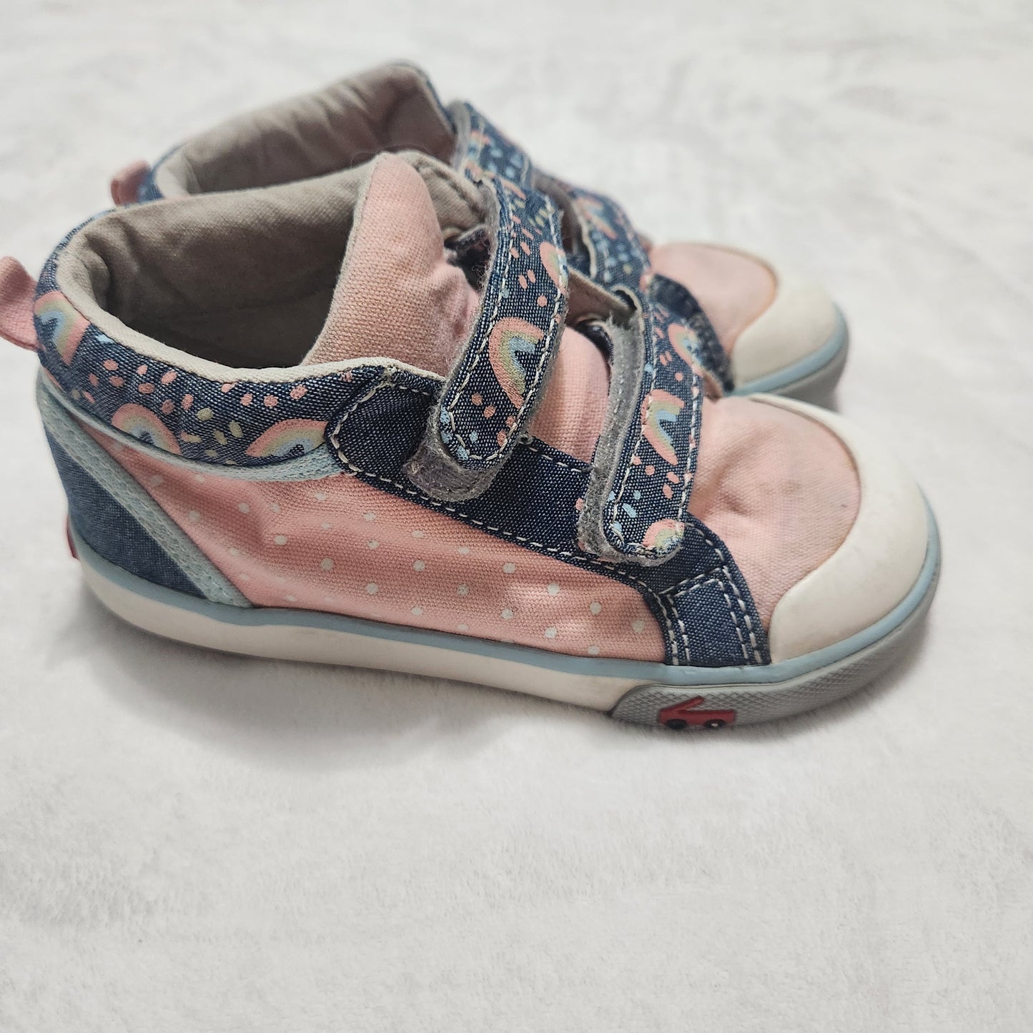 REDUCED! #49 See Kai Run Size 9 Kya Pink Chambray Hi Tops