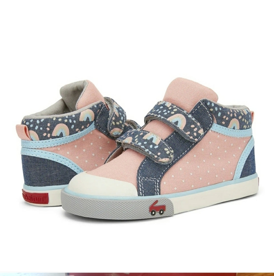 REDUCED! #49 See Kai Run Size 9 Kya Pink Chambray Hi Tops