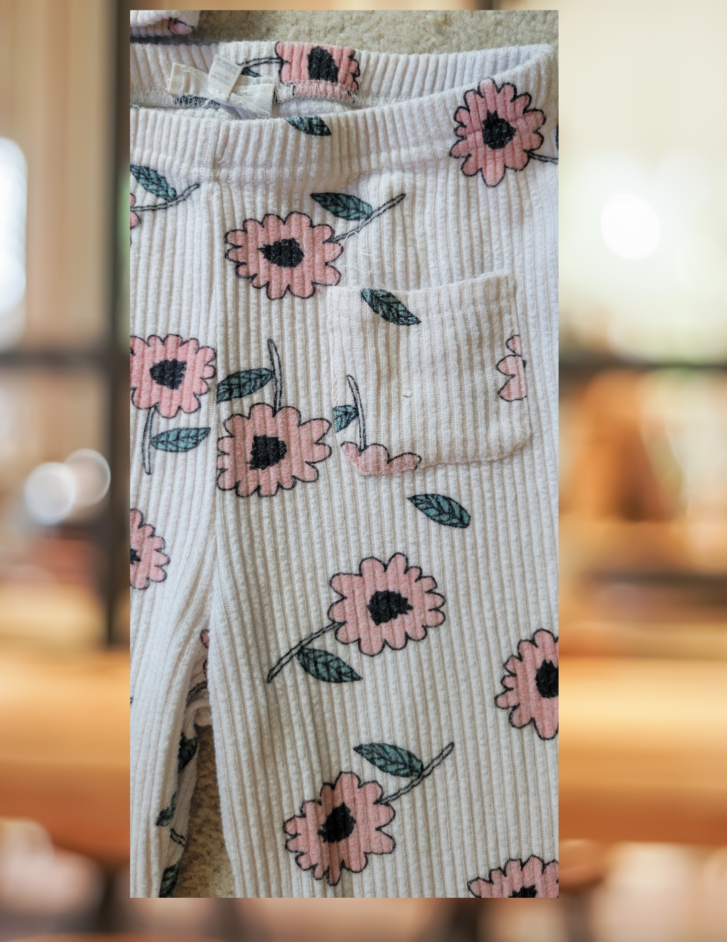 #59 SO Flower Flared Leggings Set Girls Size 7