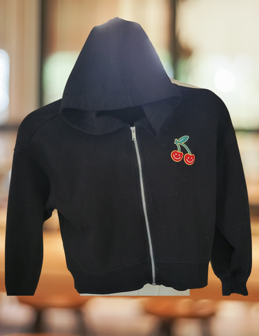 #59 Old Navy Zip Up Cherry Hoodie Girls Size M (8)