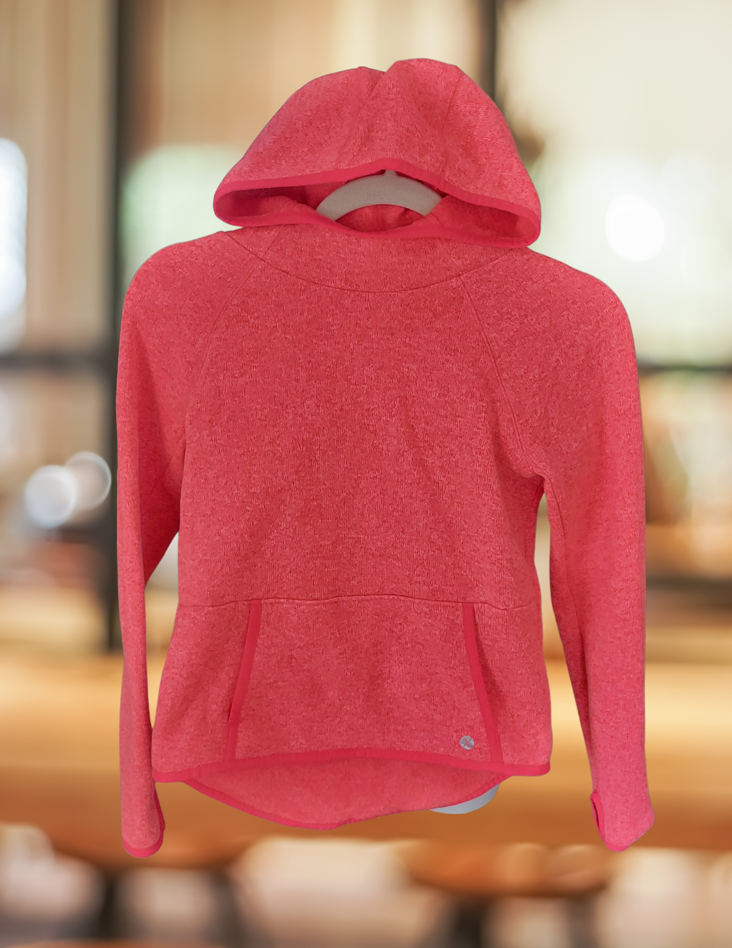 #59 Pink Athletic Sweater with Thumb Holes Girls Size M (10/12)