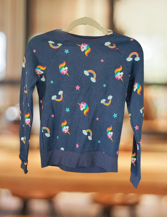 #59 Uniocorn Crew Neck Sweater Girls Size L (10/12)