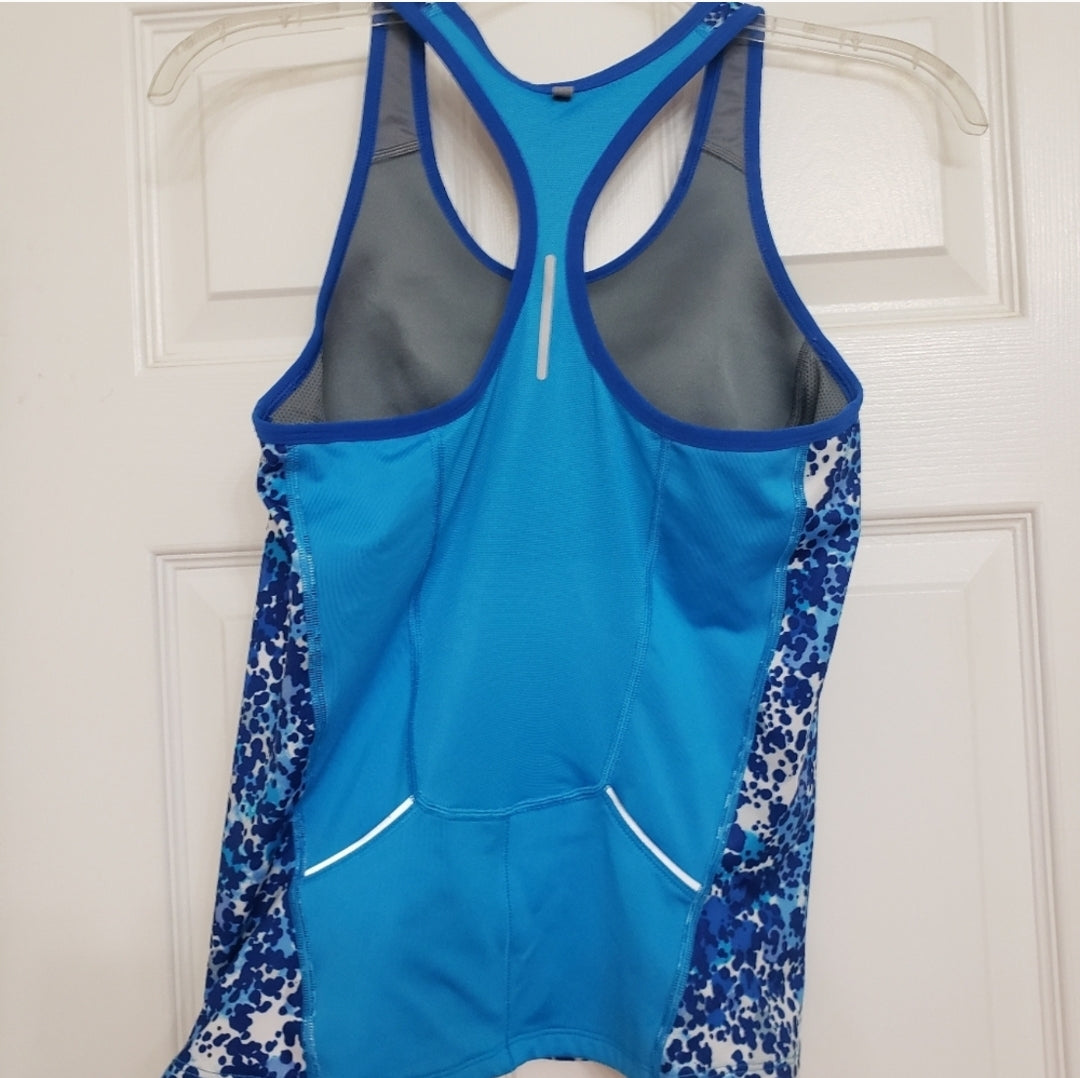 Nike Dri-Fit Medium Racerback Blue Print Tank Top