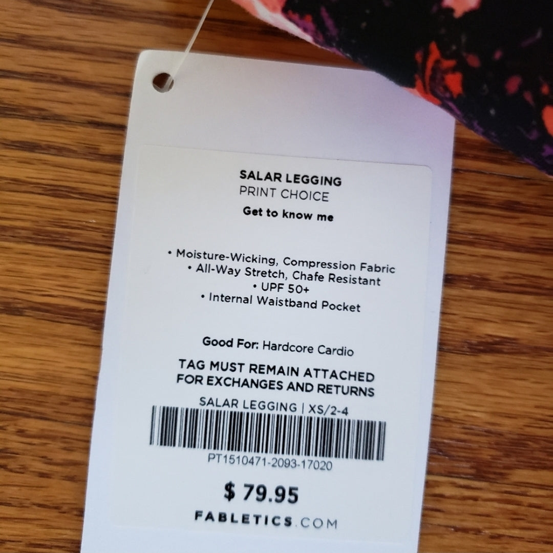 REDUCED!! #49 NWT Fabletics XS Salar Impasto PowerHold Leggings