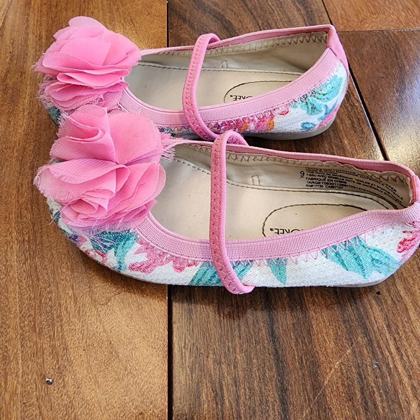 #3A girls Size 9 Cherokee floral ballet flats **REDUCED**