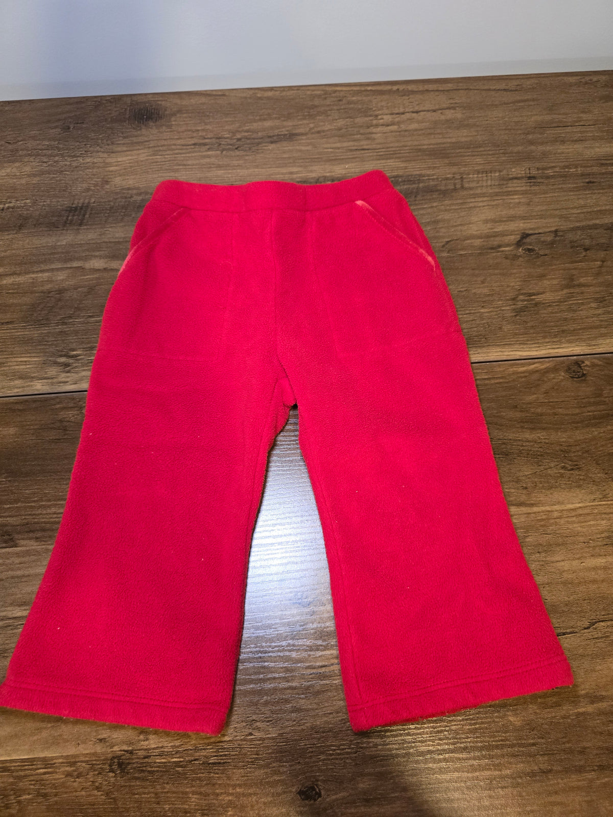 #131 Baby Gap red fleece pants sz 12-18M