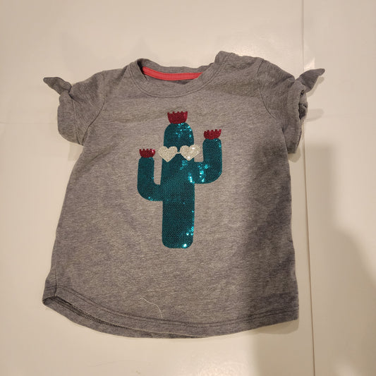 #135 girls 4T Cat & Jack GUC cactus tshirt