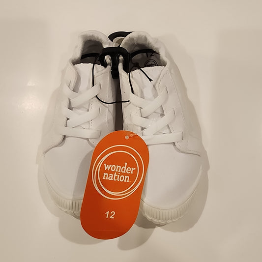 #135 Size 12 NWT Wonder Nation white sneakers