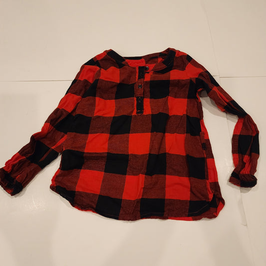 #135 girls size 5 Carters red plaid tunic EUC