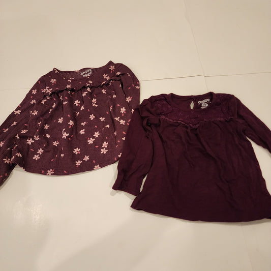 #135 girls size 3T long sleeve tee shirt bundle