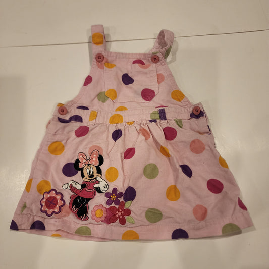 #135 girls size 12-19 mos Disney Minnie Mouse corduroy jumper