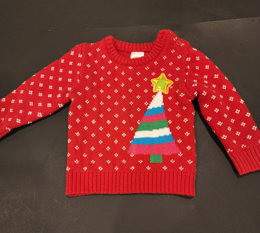 #135 girls size 18 mos Holiday sweater