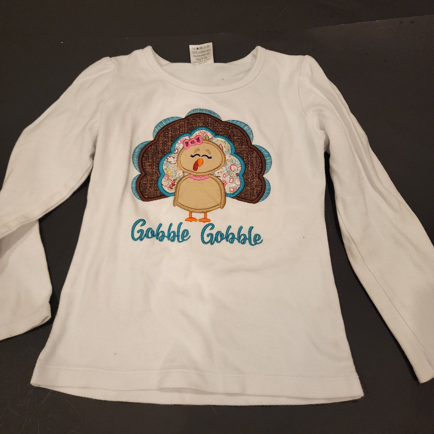 #135 girls size 6 Thanksgiving turkey shirt