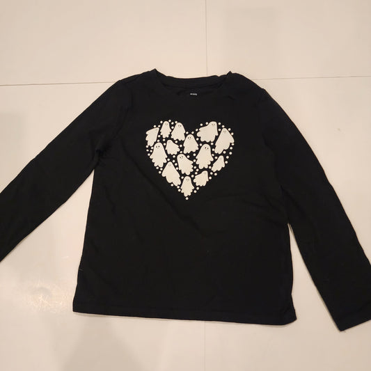 #135 girls size XS 4/5 Cat & Jack ghost long sleeve tee shirt
