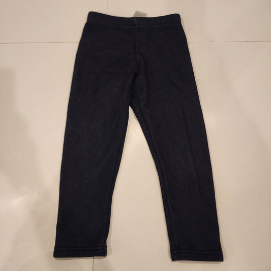 #135 girls size 5 Carters fleece lined denim like leggings
