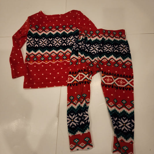 #135 girls size 5T Cat & Jack holiday soft minky pajamas
