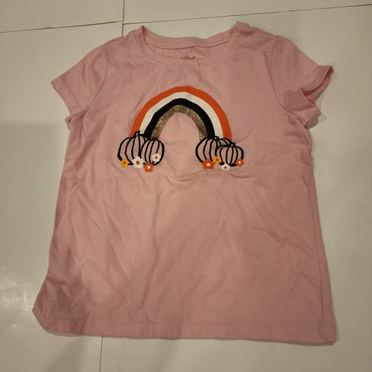 #135 girls size 4/5 Cat & Jack pumpkin tee shirt